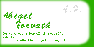 abigel horvath business card